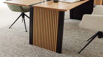 Esstisch Interliving aus Holz in Holzfarben Interliving Esszimmer Serie 5605 – Esstisch Charakter-Eiche & Schwarz - ca. 220 x 100 cm