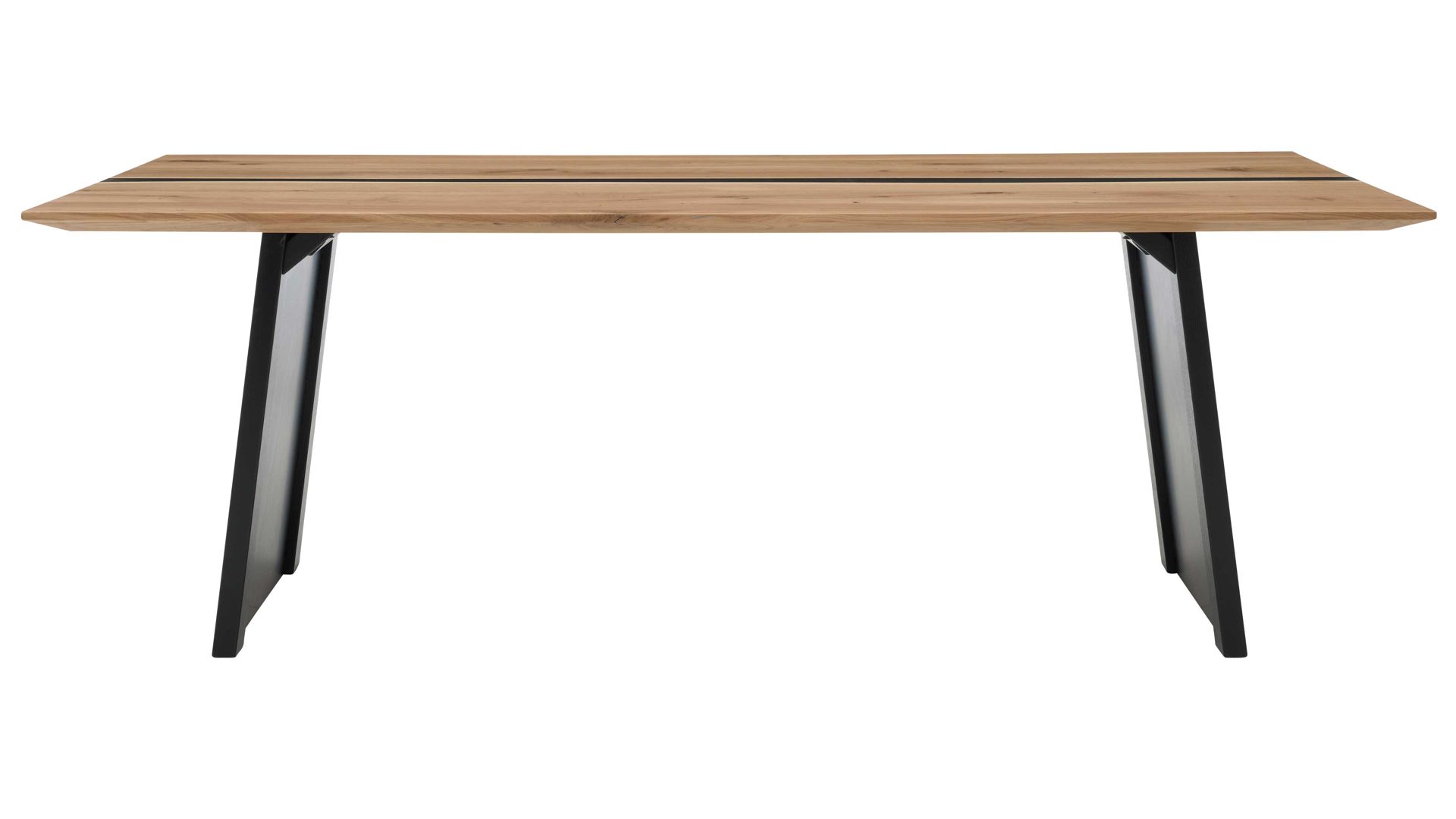 Esstisch Interliving aus Holz in Holzfarben Interliving Esszimmer Serie 5605 – Esstisch 7823 Charakter-Eiche & Schwarz - ca. 220 x 100 cm