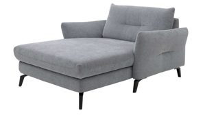 Chaiselongue Interliving aus Stoff in Hellblau Interliving Sofa Serie 4400 - Chaiselongue taubenblauer Bezug DCT 16 & schwarze Metallfüße