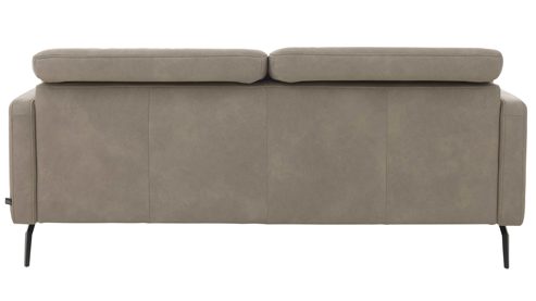 Zweisitzer Interliving aus Leder in Grau Interliving Sofa Serie 4065 – Zweisitzer 2KV kieselfarbenes Leder Cloudy gravel & schwarze Metallfüße – Länge ca. 180 cm