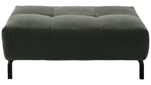 Polsterhocker SOFAkultur aus Stoff in Grün SOFAkultur Programm SK 745 2.0 - XXL-Polsterhocker olivfarbener Feincord - ca. 109 x 74 cm
