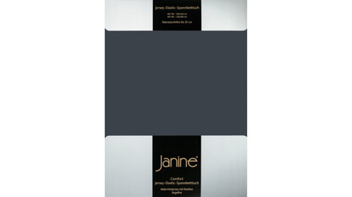 Spannbettlaken Janine® aus Stoff in Dunkelgrau Janine® Spannbettlaken Titan - ca. 100 x 200 cm