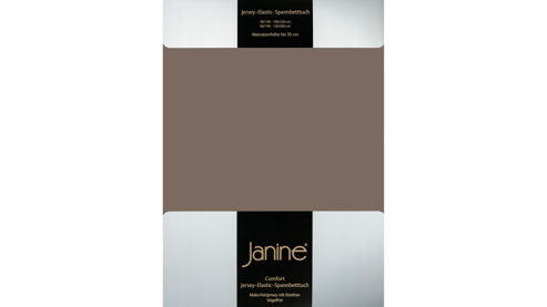 Spannbettlaken Janine® aus Stoff in Cappuccino Janine® Spannbettlaken Capuccino - ca. 100 x 200 cm