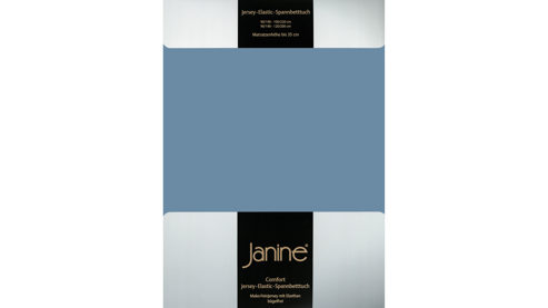 Spannbettlaken Janine® aus Stoff in Jeansblau Janine® Spannbettlaken Denimblau - ca. 150 x 200 cm
