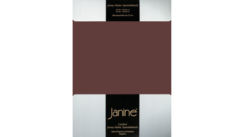 Spannbettlaken Janine® aus Stoff in Dunkelbraun Janine® Spannbettlaken Dunkelbraun - ca. 150 x 200 cm