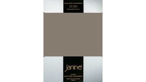 Spannbettlaken Janine® aus Stoff in Hellbraun Janine® Spannbettlaken Taupe - ca. 100 x 200 cm