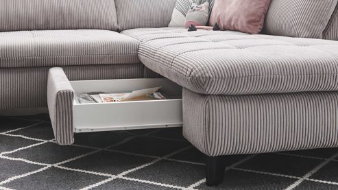 Schublade Megapol aus Holz in Transparent Polsterprogramm VS-MP1028 - Stauraum-Schublade manuell