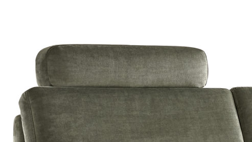Kopfstütze Megapol aus Stoff in Grün Polsterserie VS-MP1154 - Kopfstütze olivfarbener Mikrovelours Isa - ca. 63 x 16 x 14 cm