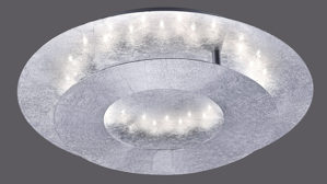 Deckenleuchte Paul neuhaus aus Metall in Silber Paul Neuhaus LED-Deckenleuchte Nevis silberfarbenes, gehämmertes Metall – Durchmesser ca. 27 cm