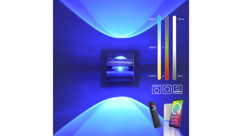 Wandleuchte Paul neuhaus aus Metall in Metallfarben Paul Neuhaus Wandleuchte Q®-FISHEYE Stahl & Glas – Breite ca. 11 cm