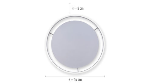 Deckenleuchte Paul neuhaus aus Metall in Metallfarben Paul Neuhaus Q®-VITO - Deckenlampe Edelstahl – Durchmesser ca. 59 cm