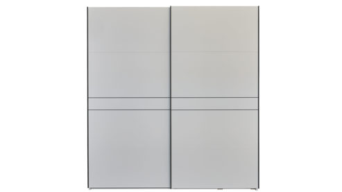 Kleiderschrank Interliving aus Holz in Weiß Interliving Kleiderschrank Serie 1207 – Schwebetürenschrank 913007 weißer Mattlack – zwei Türen, Breite ca. 212 cm