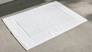 Badematte / Badeteppich Interliving aus Naturfaser in Weiß Interliving Handtuch Serie 9108 - Badvorleger weiße Baumwolle - ca. 60 x 80 cm