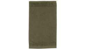 Gästehandtuch Interliving aus Naturfaser in Dunkelgrün Interliving Handtuch Serie 9108 - Gästehandtuch olivgrüne Baumwolle  - ca. 30 x 50 cm