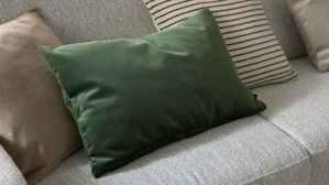 Kissenbezug /-hülle Interliving aus Stoff in Grün Interliving Kissenhülle Serie 9120 olivfarbener Samt - ca. 40 x 60 cm