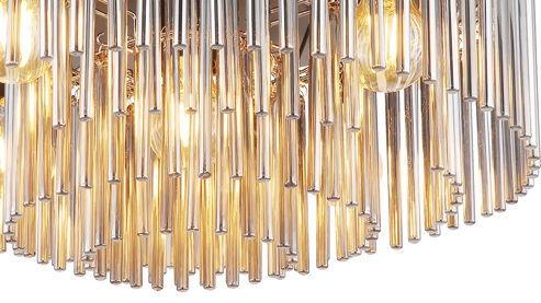 Deckenleuchte Globo lighting aus Glas in Schwarz GLOBO Deckenleuchte Gorley rauchfarbenes Glas & Metall – Breite ca. 50 cm