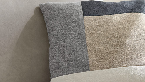 Kissenbezug /-hülle Interliving aus Stoff in Blau Interliving Kissen Serie 9127 - Kissenhülle Sand- & Blautöne - ca. 40 x 60 cm