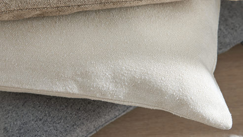 Kissenbezug /-hülle Interliving aus Stoff in Weiß Interliving Kissen Serie 9124 - Kissenhülle weiße Chenille - ca. 40 x 40 cm