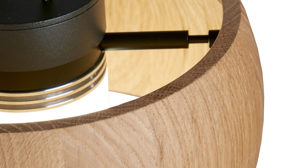 Pendelleuchte Fh fischer & honsel aus Holz in Holzfarben FH Hängelampe Shine-Wood Eiche & Nickelfarben - Länge ca. 100 cm