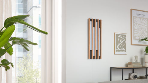 Deckenleuchte Interliving aus Holz in Schwarz Interliving Leuchten Serie 9347 - Deckenlampe Holz - ca. 26 x 70 cm