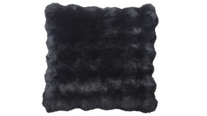 Kissenbezug /-hülle Done.® aus Stoff in Schwarz done.® Kissenhülle Baloon schwarzes Kaninchen-Kunstfell - ca. 50 x 50 cm