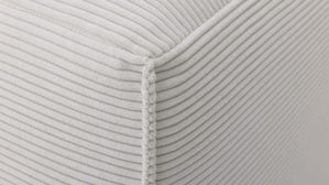 Ecksofa Roomio® aus Stoff in Weiß Roomio® No. 4100 - Ecksofa weißer Feincord - Stellfläche ca.  285 x 189 cm