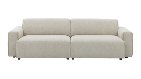 2,5-Sitzer Roomio® aus Stoff in Weiß Roomio® No. 4100 - 2,5-Sitzer champagnerfarbener Bezug Cosmopolitan - Länge ca. 204 cm