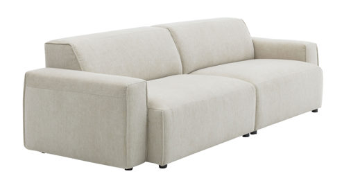 2,5-Sitzer Roomio® aus Stoff in Weiß Roomio® No. 4100 - 2,5-Sitzer champagnerfarbener Bezug Cosmopolitan - Länge ca. 204 cm