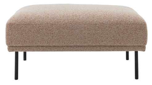 Polsterhocker Roomio® aus Stoff in Rosa Roomio® No. 4104 - XXL-Polsterhocker rostfarben melierter Bezug Donna & Metallfüße 1116 MFSM - ca. 70 x 100 cm