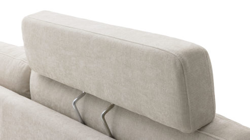 Kopfstütze Roomio® aus Stoff in Weiß Roomio® No. 4104 - Kopfstütze naturfarbener Strukturbezug Yelda - Breite ca. 70 cm