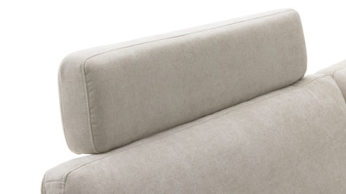 Kopfstütze Roomio® aus Stoff in Weiß Roomio® No. 4104 - Kopfstütze naturfarbener Strukturbezug Yelda - Breite ca. 70 cm