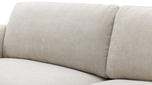 Dreisitzer Roomio® aus Stoff in Weiß Roomio® No. 4104 - Dreisitzer naturfarbener Strukturbezug Yelda & Holzfüße 1103 HFEG - Länge ca. 192 cm