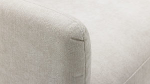 Zweisitzer Roomio® aus Stoff in Weiß Roomio® No. 4104 - Zweisitzer naturfarbener Strukturbezug Yelda & Holzfüße 1103 HFEG - Länge ca. 152 cm