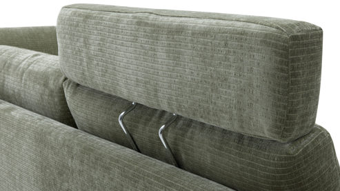 Kopfstütze Roomio® aus Stoff in Grün Roomio® No. 4105 - Kopfstütze schildkrötenfarbener Bezug Monty - Breite ca.  80 cm