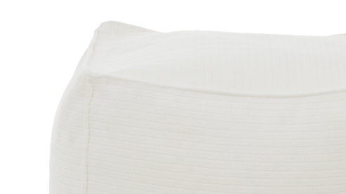 Polsterhocker Roomio® aus Stoff in Weiß Roomio® No. 4121 - Hocker weißer Bezug Monty - ca. 66 x 66 cm