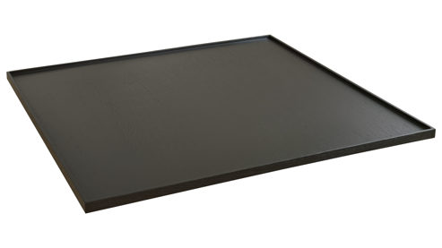Tablett Roomio® aus Holz in Schwarz Roomio® No. 4130 - Hocker-Tablett schwarz lackiertes Holz - ca. 70 x 70 cm