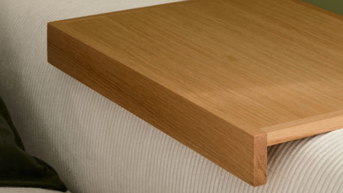 Tablett Roomio® aus Holz in Holzfarben Roomio® No. 4130 - Armlehntablett lackiertes Holz - ca. 40 x 27 cm