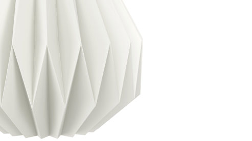 Pendelleuchte Roomio® aus Karton / Papier / Pappe in Weiß Roomio® Lampen No. 9808 - Hängelampe weißes Papier - Durchmesser ca. 30 cm