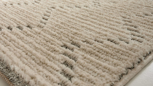 Webteppich Roomio® aus Kunstfaser in Beige Roomio® Teppich No. 8301 cremefarbenes Grafikmuster - ca. 160 x 230 cm