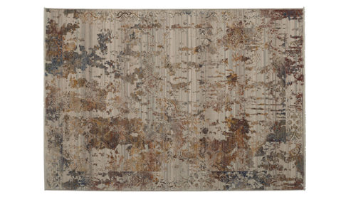 Webteppich Roomio® aus Kunstfaser in Beige Roomio® Teppich No. 8305 sandfarben gemustert - ca. 133 x 185 cm