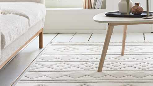 Couchtisch Roomio® aus Holz in Holzfarben Hell Roomio No. 2000 - Couchtisch weiß gewaschene Esche - Durchmesser ca. 65 cm