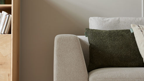 Kissenbezug /-hülle Roomio® aus Stoff in Dunkelgrün Roomio® Kissenhülle No. 9402 khakifarbener Bouclé - ca. 60 x 60 cm