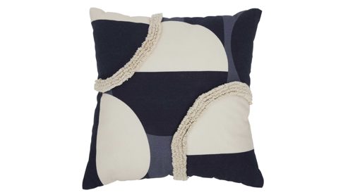 Kissenbezug /-hülle Roomio® aus Stoff in Schwarz Roomio® Kissenhülle No. 9407 Baumwollbezug mit graphischem Muster - ca. 45 x 45 cm