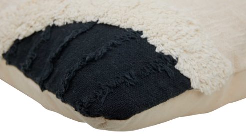 Kissenbezug /-hülle Roomio® aus Stoff in Schwarz Roomio® Kissenhülle No. 9408 Baumwollbezug mit graphischem Muster - ca. 45 x 45 cm