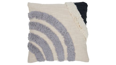 Kissenbezug /-hülle Roomio® aus Stoff in Schwarz Roomio® Kissenhülle No. 9408 Baumwollbezug mit graphischem Muster - ca. 45 x 45 cm