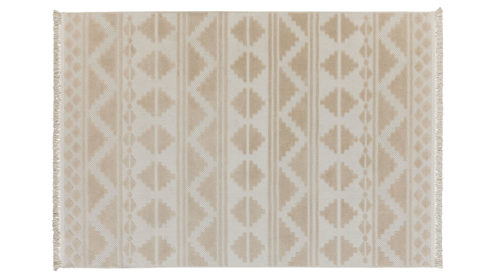 Webteppich Roomio® aus Kunstfaser in Beige Roomio® Teppich No. 8307 beiges Rautenmuster - ca. 160 x 230 cm