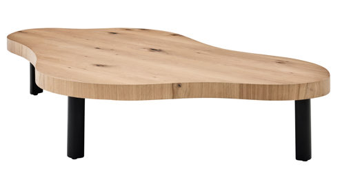 Couchtisch Roomio® aus Holz in Holzfarben Roomio Couchtisch No. 2002 Eichefurnier & schwarzes Mangoholz - ca. 173 x 104 cm