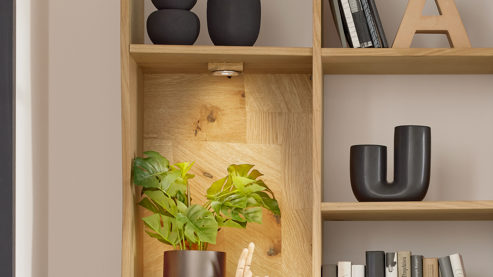 Regal Roomio® aus Holz in Holzfarben Roomio No. 2002 - Regal Eiche - ca. 120 x 195 cm