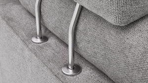 Kopfstütze modulmaster aus Stoff in Grau Modulmaster Serie MM-ZE1190 - Comfort-Kopfstütze graues Flachgewebe Cyber - ca. 44 x 32 cm