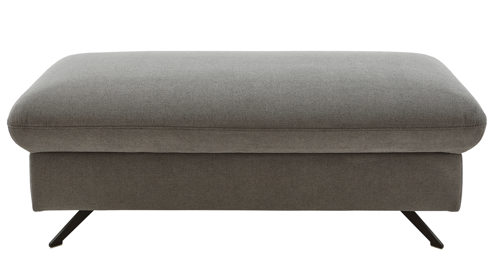 Funktionshocker modulmaster aus Stoff in Grau Modulmaster MM-ZE1161 - XXL-Funktionshocker graues Flachgewebe Cyber & schwarze Metallfüße - ca. 130 x 65 cm